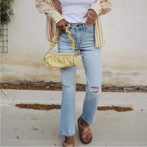 AYR The Sugar High Rise Straight Leg Distressed Denim Jean Summer '99 Size 26S;;